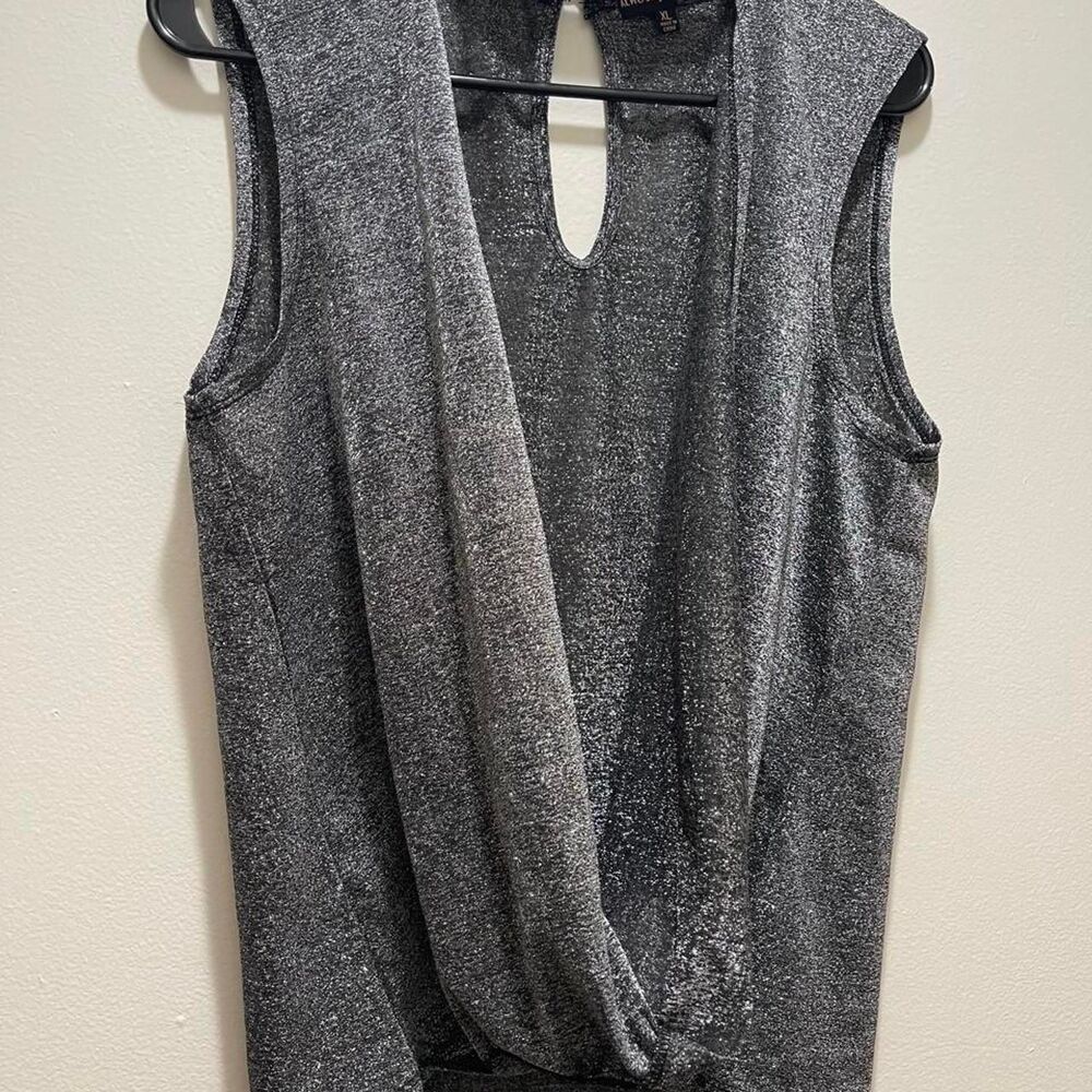 Almost-famous Women's Grey and Silver Vest
